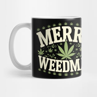 Merry Weedmas Funny Cannabis Stoner Christmas Mug
